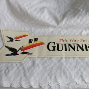 This Way For A GuinnessMetal Sign Sign Measures: 27W x 9H inches - VERY RARE